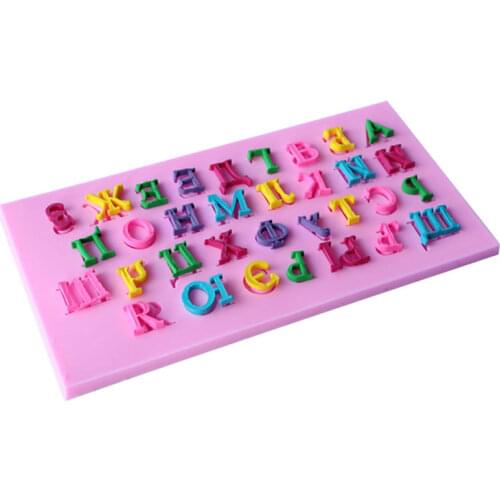 3D Russian Alphabet Shapes Embossed Liquid Silicone Fondant Cake Molds Soap Chocolate Mold DIY Kitchen Baking Cake Tools E070