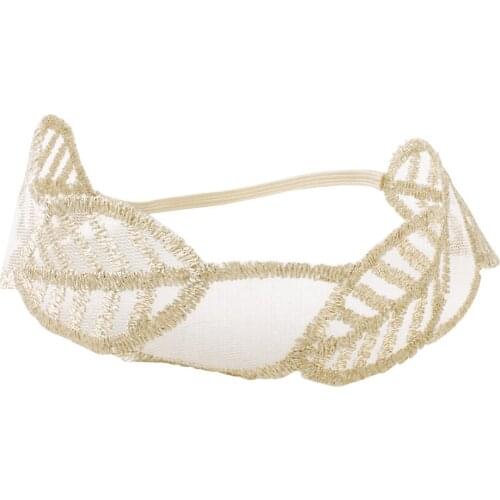 6PCS Cute Fashion Golden Lace Flowers Children Headbands Girls Headwear Kids Accessories Baby Hairbands Elastic Hair Bands