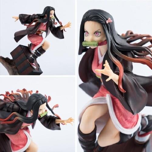 Devils Blade Anime Figure Kamado Nezuko Demon Slayer Kimetsu No Yaiba Manga Statue PVC Action Figure Collectible Model Toys