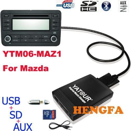 Yatour Car Digital Music Changer USB MP3 AUX adapter For Mazda 3/5/6 Miata/MX5 MPV 2003-2008 yt-m06 Audio Car MP3 Player