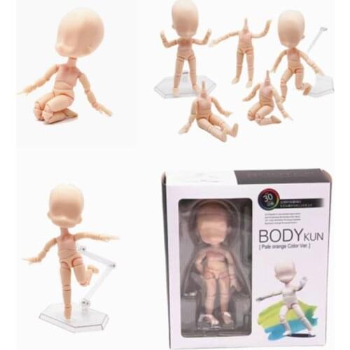 BODY KUN / BODY CHAN Boy Girl Cute Ver. Ferrite Movable Body Feminino He She PVC Action Figure Archetype Doll Model 14cm
