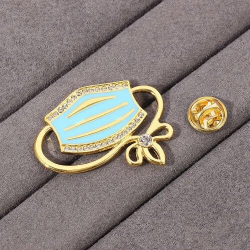 Hot new creative fashion accessories enamel drop oil mask anti-light brooch simple clothing accessories spot