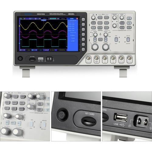Hantek DSO4102S Digital Multimeter Oscilloscope USB 100MHz 2 Channels 7" 64K TFT Arbitrary Waveform Osciloscopio Logic Analyzer