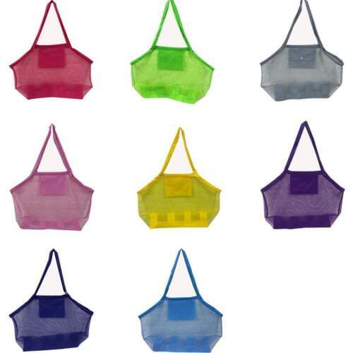 Children Mesh Shell Sand Beach seashell Bag Kids Beach Toys Receive Bag Mesh Sandboxes Away Cross Bag LX7386