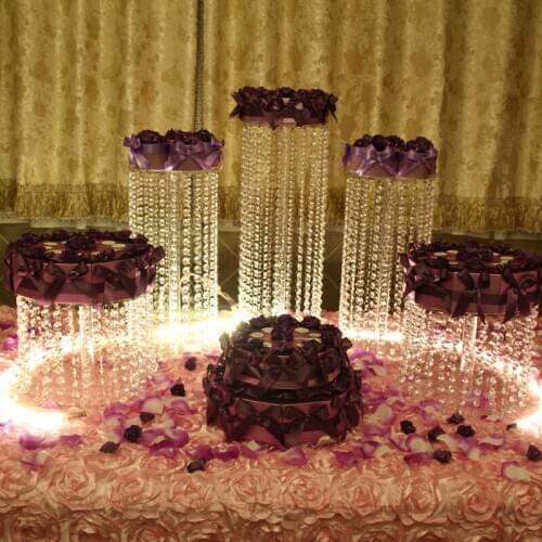 DZ5pcs Birthday Decoration Cake Display small size wedding Banquet Party Cake Cupcake Display Master crystal table centerpiece