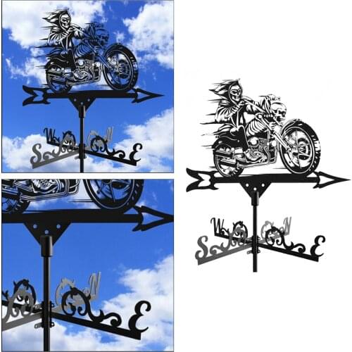 Weathervane 29" Weather Vane Grim Reaper Retro Farm Scene Weathervane Professional Measuring Tools Patio Yard Decoration
