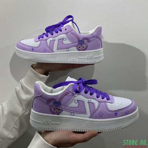 Casual Sneaker Womens Platform Sports Shoes Purple Tennis Girly Cute Smart Fashion Female Vulcanize Flats Spring 2021