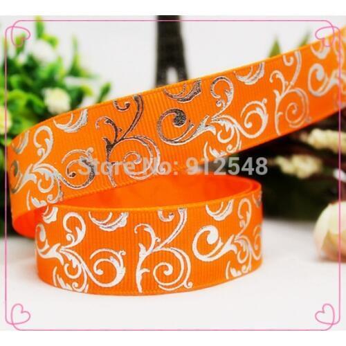 14102312,7/8'' 22MM Patterns hot silver Printed grosgrain ribbon, DIY handmade materials accessories,Gift wrap ribbon