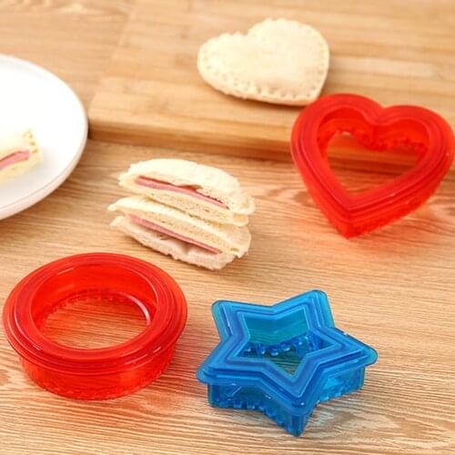 Cute DIY Sandwich Cutter Bread Mold Children Breakfast Dessert Kitchen Tool Love Bread Mold Durable Stars Hearts Kitchen Tools