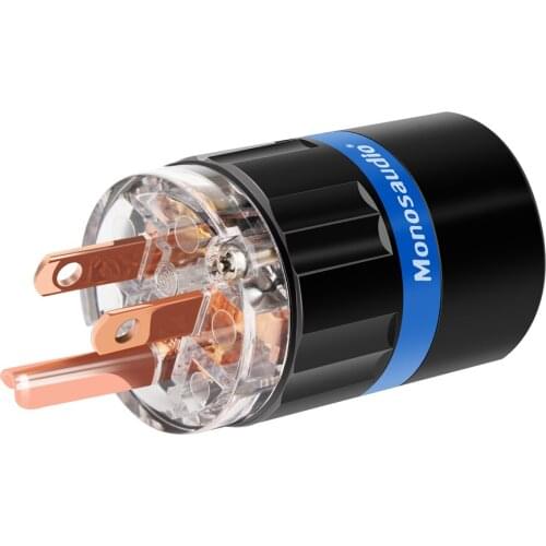 Monosaudio M105/F105 High End US Pure Copper AC Power Plug US Electric Power Outlet Connector AC250V 16A Hifi Power Plug