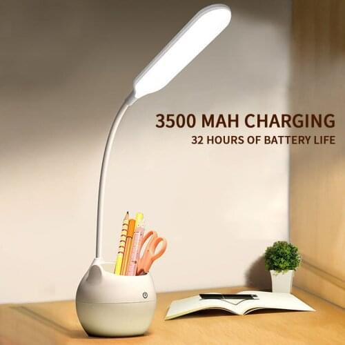 Table Lamp Led USB Rechargeable Desk Lamp Eye Protection Learning Children Bedroom Bedside Lamp Adjustable Reading Light