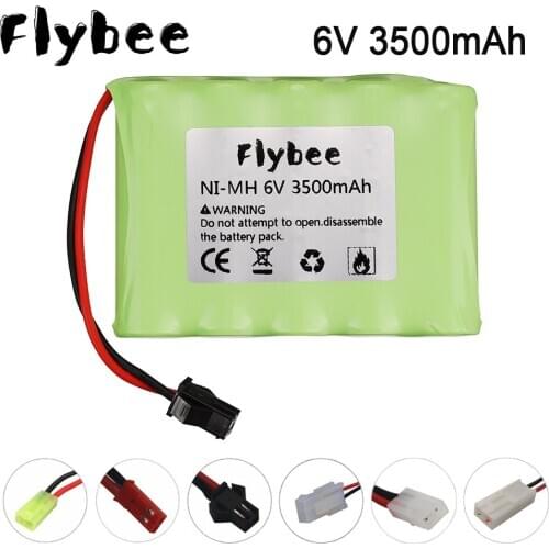 6V NI-MH Battery for RC electric toys car rc truck rc boat car model nimh battery 6V 3500mah 3000mah SM/JST/TAMIYA/EL-2P PLUG
