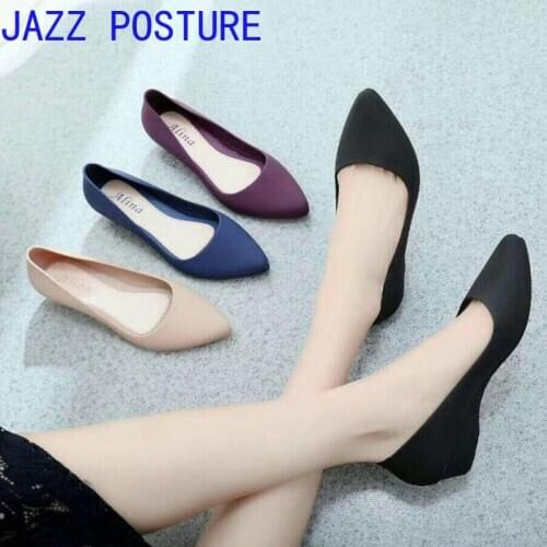 2020 new black waterproof shoes womens shoes work shoes single shoes thick bottom high heels autumn Korean version wild q603