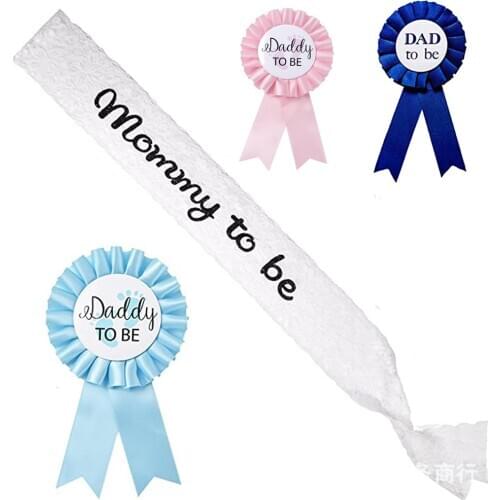Mommy To Be Sash Baby Boy Girl Shower Decoration Sash Newborn Party Decoration Pregnant Mom Favor Gifts Dad To Be kw54