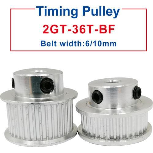 GT2 pulley 36 Teeth Inner Bore 5/6/6.35/7/8/10 mm pulley wheel Match with GT2 timing belt width 6/10 mm For 3D Printer parts
