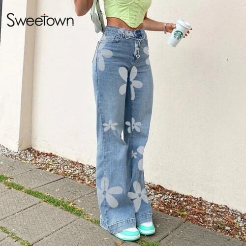 Женские прямые джинсы Sweetown China At AliExpress