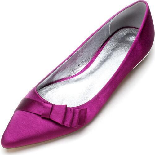 Creativesugar pointed toe lady satin evening dress flat shoes low heel 3 layers bow elegant bridal wedding prom cocktail flats