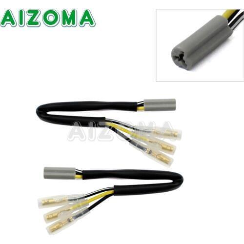 Front 2x Turn Signals Wire Plug Adapters Indicator Leads For SUZUKI GSX-R 600 750 1000 GSF 600 1200 1200S Bandit DRZ400S 96-05