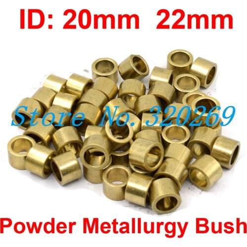 2PCS Self-Lubricating Porous Bearing Powder Metallurgy Oil Copper Bush Guide Sleeve ID 20Mm 22MM 20x28x20 Precision