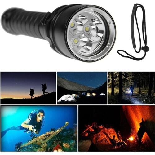8000LM diving flashlight 3x XML L2 LED scuba diving underwater 100M flashlight flashlight waterproof super strong beam W