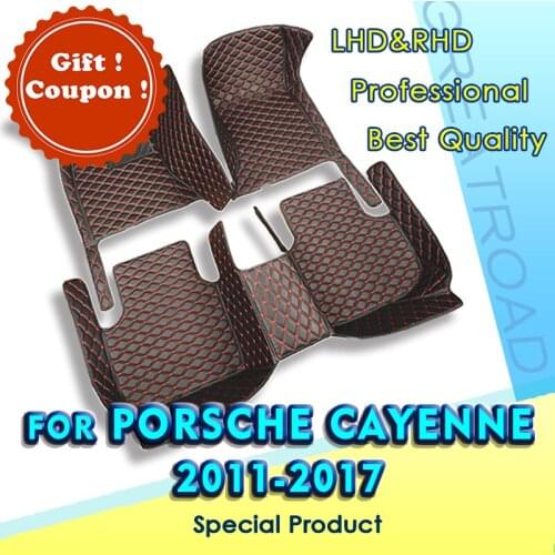 Car floor mats for Porsche for Cayenne 2011 2012 2013 2014 2015 2016 2017 Custom auto foot Pads automobile interior accessories