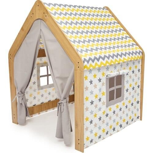 Child Play House-Yellow Tent, Wood Yellow-Play House, Garden, Leisure, игровая палатка, تلعب, Spielhaus, portable, casa de campaña