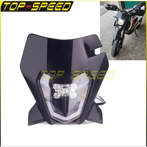 For EXC / EXC-F EXCF 125 200 250 300 350 450 500 2014-2021 Motocross LED Headlight High Low Beam For 690 SMC-R SMCR Enduro 2020