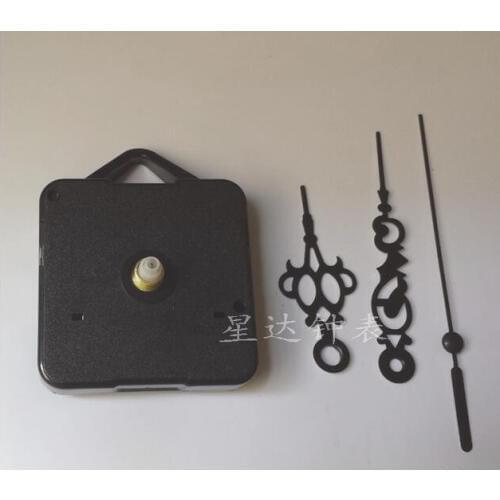 Fedex 100 pieces Hanging hook Black Quartz Clock Movement Hollow Out Hand Mechanism Parts Repair Replacement DIY Tools Quiet