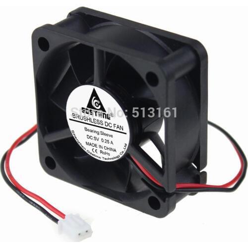 Gdstime 50x50x20mm 5V 2Pin 5cm Brushless Computer Case 50mm DC Cooling Fan
