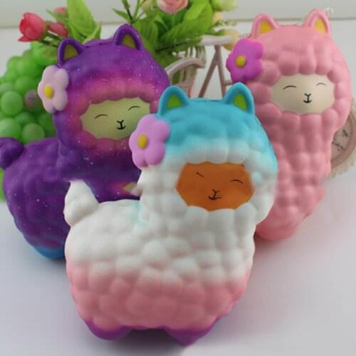 Kawaii Alpaca Sheep Stress Relief Toy Fruit Scented Slow Rising Squeeze Toy Animal Shape Anti-stress Decompression Toy Kid Adult