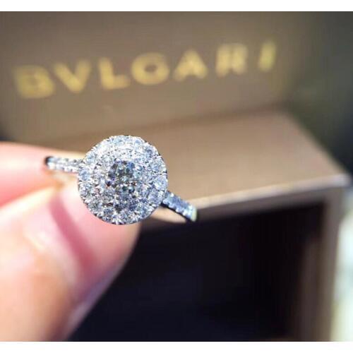 Natural Diamond 18K Gold Pure Gold Ring Beautiful Gemstone Ring Good Upscale Trendy Classic Party Fine Jewelry Hot Sell New 2020