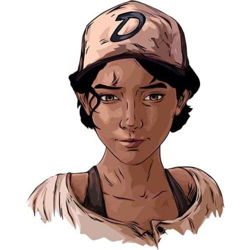 Dawasaru for Clementine The Walking Dead Car Windows Stickers Personality Creative Decal Bumper Decoration,13cm