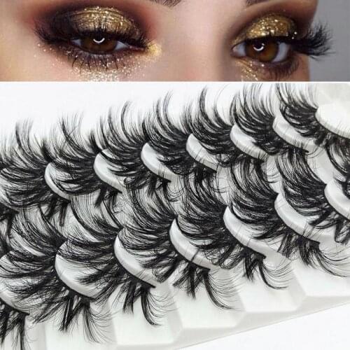 NEW 5/8 pairs 25mm fake Eyelashes 100% 3D Mink Eyelashes Mink Lashes Natural Dramatic Volume Eyelashes Extension False Eyelashes