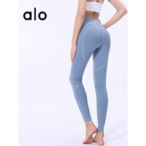 Alo Yoga New Style Europe And America Pants Womens Buttock Lifting Sports Fitness High-Waisted Slimming /40