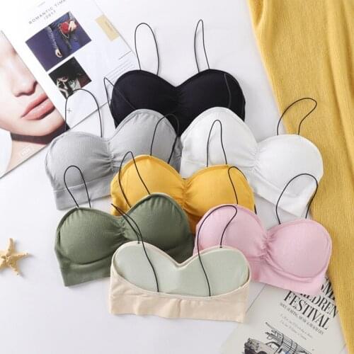 New One Piece Seamless Sling Tube Top Women Invisible Bra Intimates Strapless Bustier Bandeau Breathable Wrapped Chest Underwear