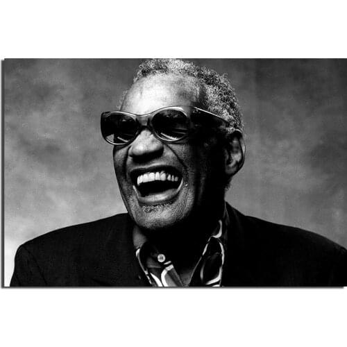 Ray Charles Poster Canvas Painting Cloth Fabric Print for Home Decor Wall Picture For Living Room