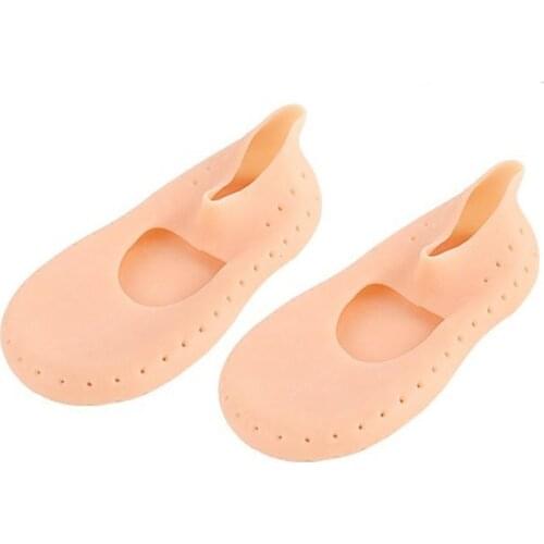 Pedicure Socks Silicone Insole Moisturizing Socks Heels Protector Anti Crack Foot Spa Socks Gel Shoes Insoles Feet Care