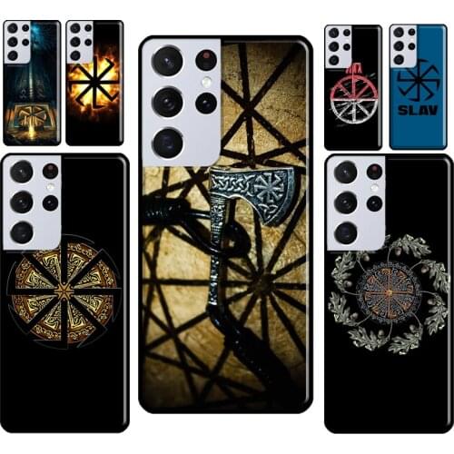 Slavic Viking Symbol Kolovrat Phone Cover For Samsung Galaxy S10 S8 S9 S20 Plus Note 10 Note 20 S21 Ultra S20 FE Case