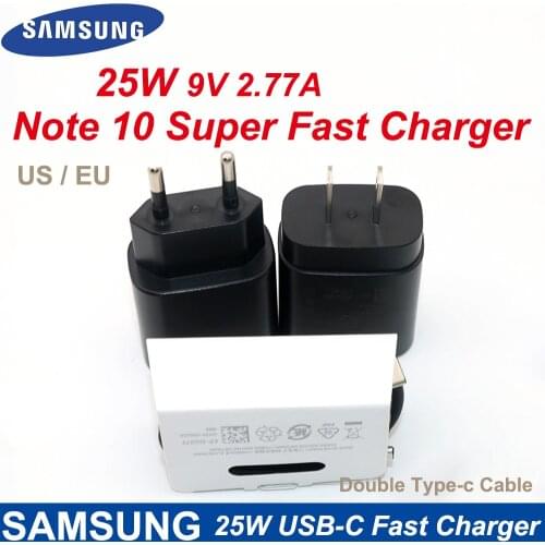 Samsung Note10 25W super fast charger Travel Usb PD PSS Fast Charge Adapter EP-TA800 For Galaxy Note 10 S10 S9 plus mi9 k20