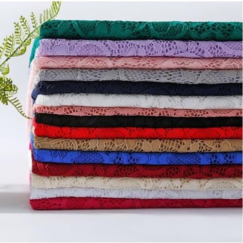 Nylon Spandex Lace Fabrics For DIY Clothes Dress Curtains Soft And Good Stretch Textiles Tissus Couture