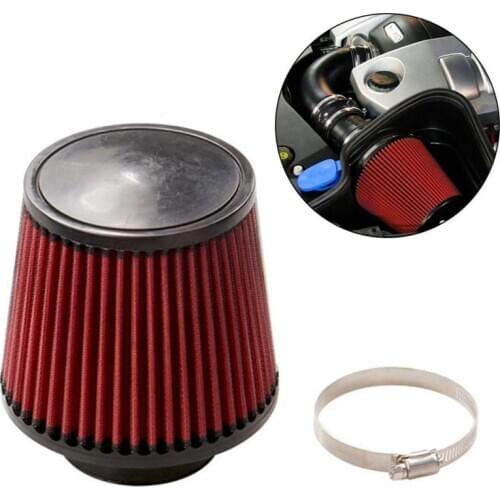 Universal Car Air Filters Performance High Flow Cold Intake Filter Induction Kit Sport Power Mesh Cone 76MM/100MM Accessories