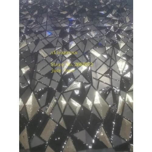 Stock 5yards/bag 6 color diamond design embroidery sequin hollowout effect cloth used in wedding dress design YX07