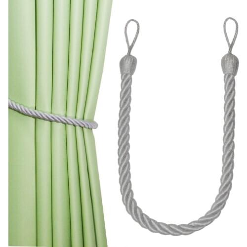 1Pc Weave Curtain Tieback Gold Curtain Holder Clip Buckle Rope Home Decorative Room Accessories Cotton Curtain Tie Backs