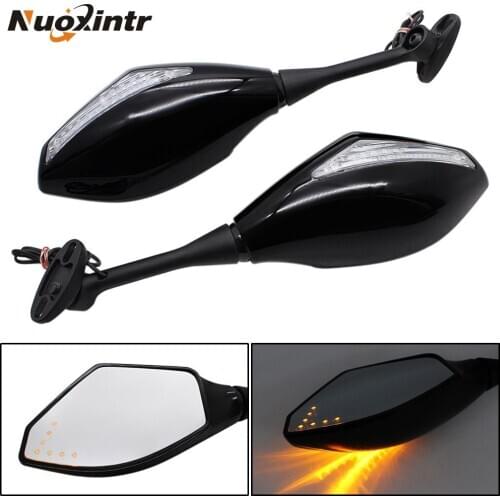 NuoxintrMotorcycle Rearview Mirrors Side Mirror Acrylic Amber for KAWASAKI Honda CBR125R CBR600F CBR900RR Yamaha YZF R1 R6 FZ1