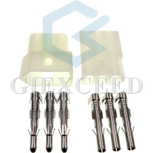 2 Sets 3 Pin/Way Auto Wire Harness Connector Male and Female Car Connector Socket