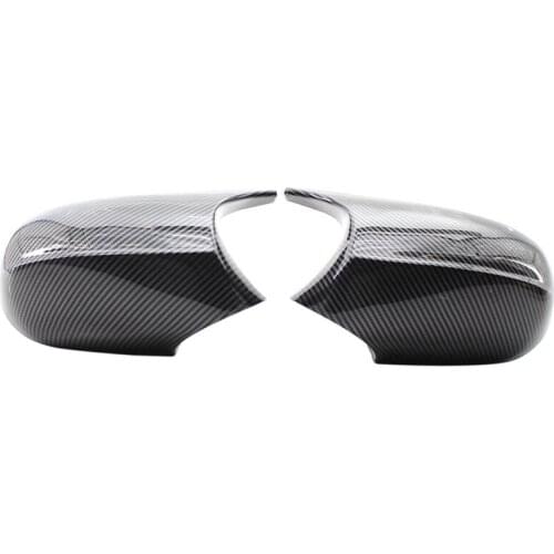 2PCS Car Rearview Mirror Cover Rear View Cap Trim for BMW- 1/3 Series E90 E91 E92 E81 2008-2011