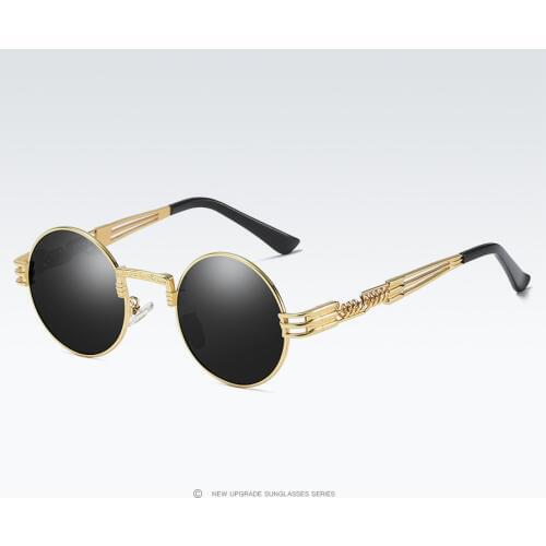 2018 new men 's and women 's fashion Polarized Sunglasses punk glasses round sunglasses free shipping