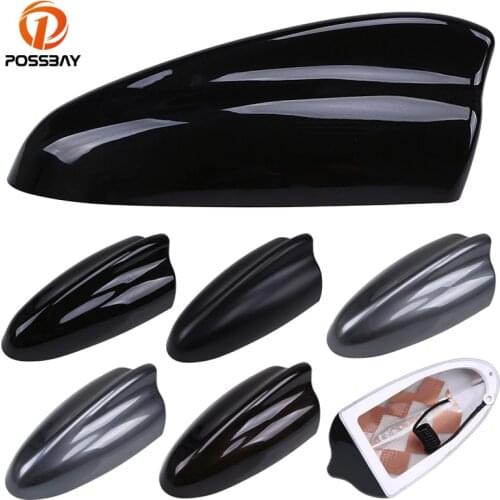 POSSBAY Car Shark Fin Antenna AM/FM Signal Aerials for Mini Cooper Suzuki Swift VW BMW Universal Dark Series Exterior Details