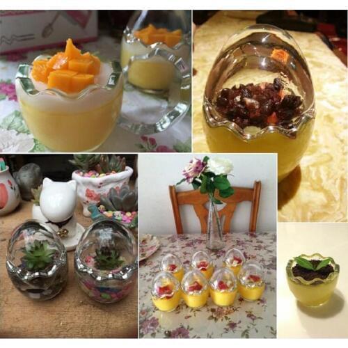 Egg shell pudding bottle With cover High temperature resistance Glass pudding cup Mousse Tray A bottle of yogurt Baking mold