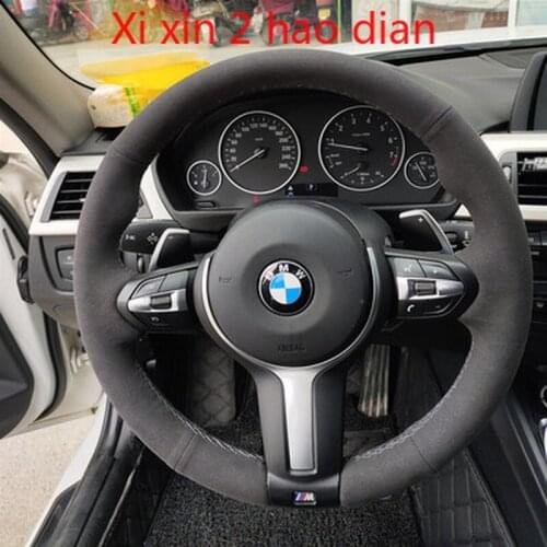 For BMW X3 Series GT X5 X3 X1 New 740 530 DIY custom leather suede car steering wheel cover